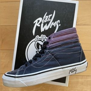 Vans X Robert Williams SK8- Hi sneakers, black w/ pink Art & white stitching